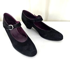 Arche Murlay black nubuck suede pump Mary Jane latex sole size EU 41 / US 10